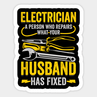 Funny Electrician Job Profession Gift Sticker